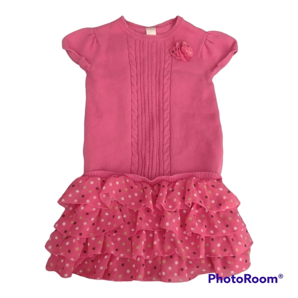 Gymboree Equestrian Girls Pink Sweater Dress sz 9